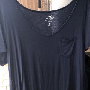 Hollow yer must have collection navy blue v neck